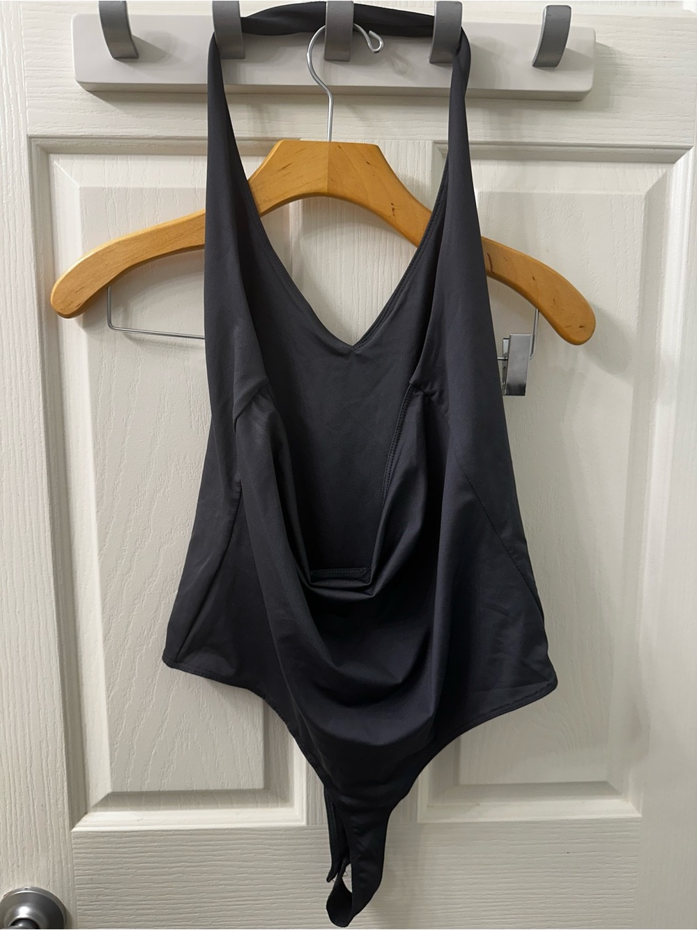 Sleek Black and Grey Halter Bodysuits